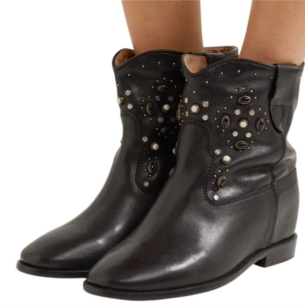 Isabel Marant Cluster Boots Decorated Story  GUC  Size 40 US 10  S3986